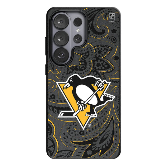 Pittsburgh Penguins Paisley MagSafe Compatible Phone Case for Samsung Galaxy