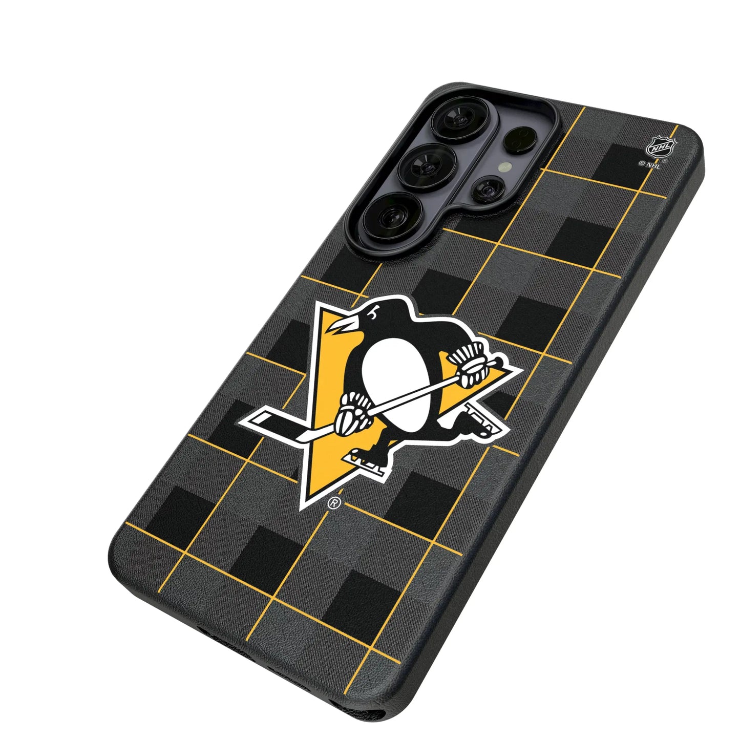 Pittsburgh Penguins Plaid MagSafe Compatible Phone Case for Samsung Galaxy