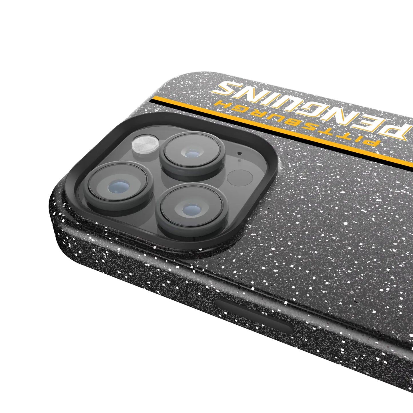 Pittsburgh Penguins Sidebar Black Bling Phone Case for Apple iPhone