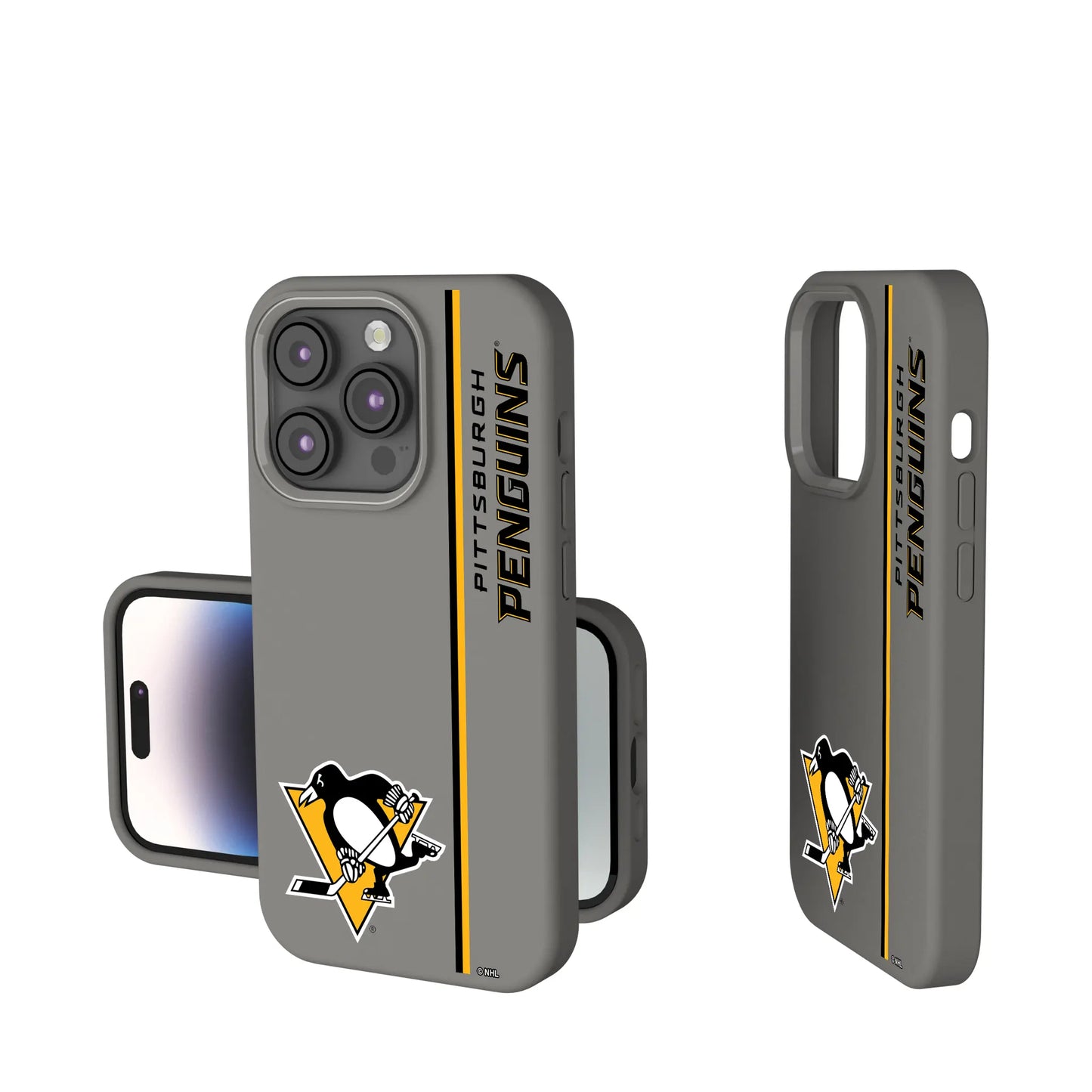 Pittsburgh Penguins Sidebar Soft Touch Phone Case for Apple iPhone