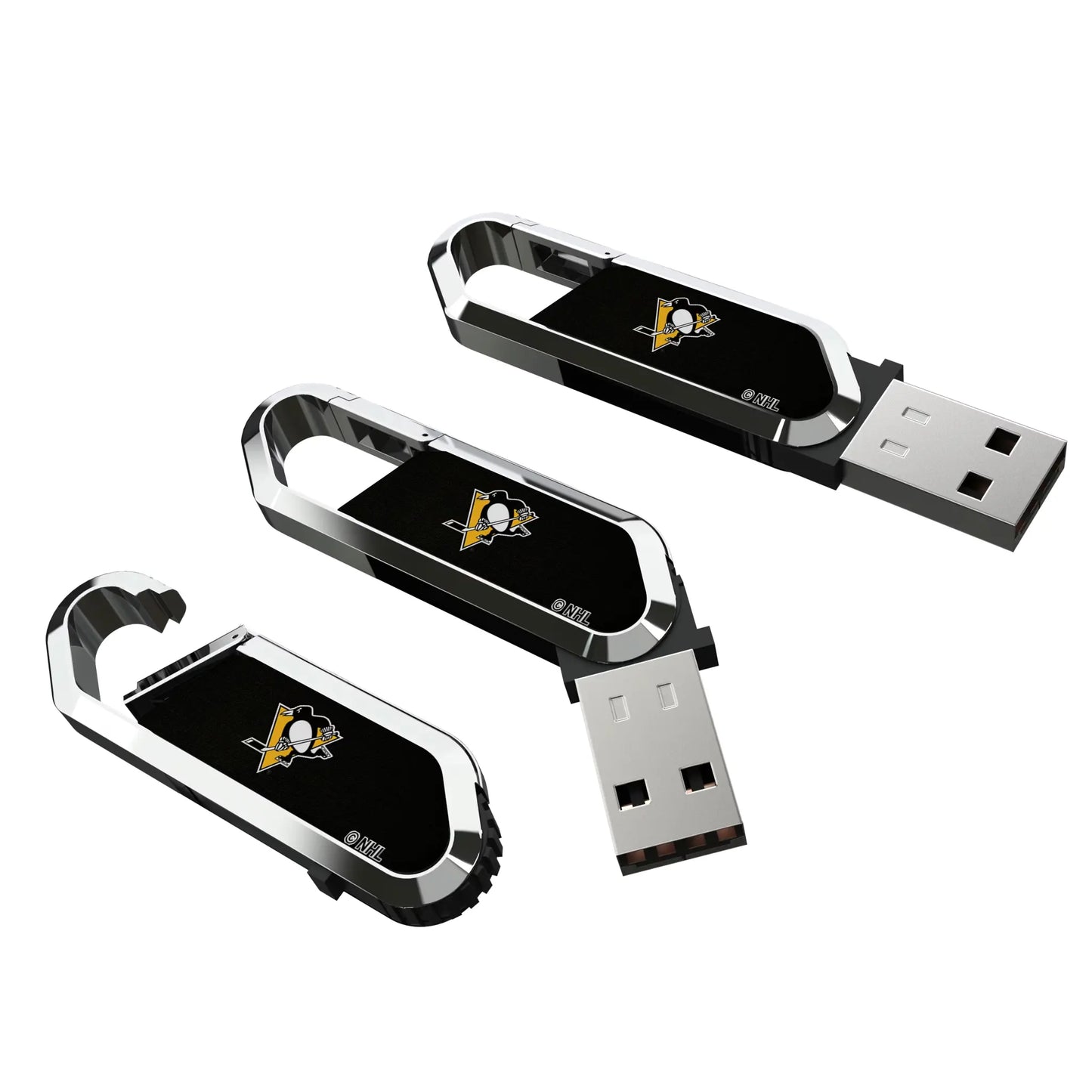 Pittsburgh Penguins Solid USB 64GB Clip Style Flash Drive