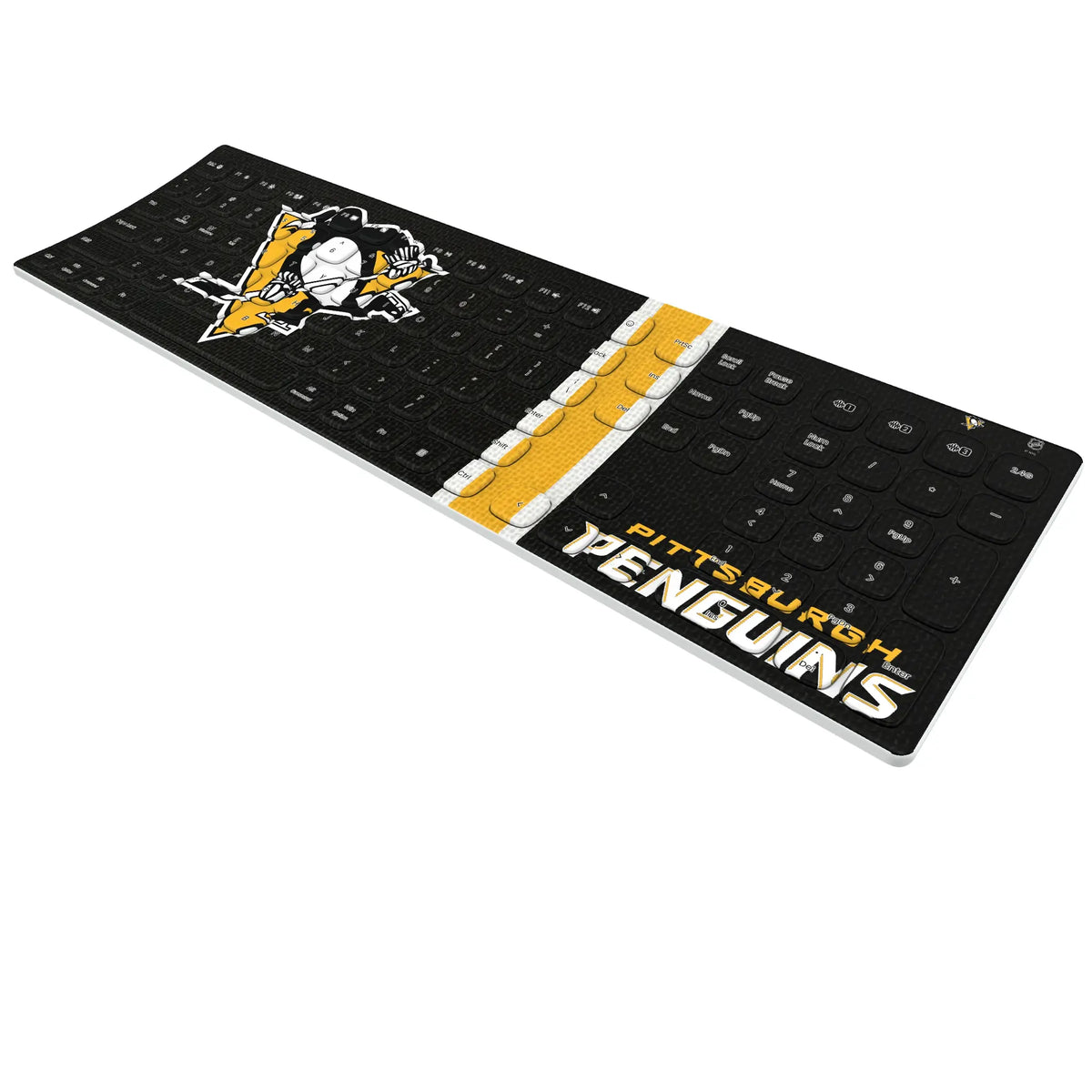 Pittsburgh Penguins Stripe Curved Wireless Keyboard
