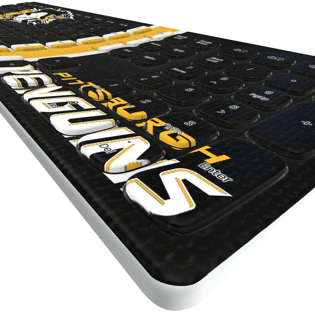 Pittsburgh Penguins Stripe Curved Wireless Keyboard