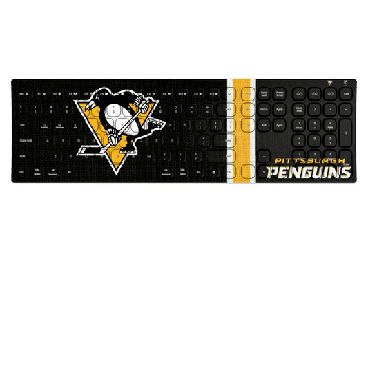 Pittsburgh Penguins Stripe Curved Wireless Keyboard