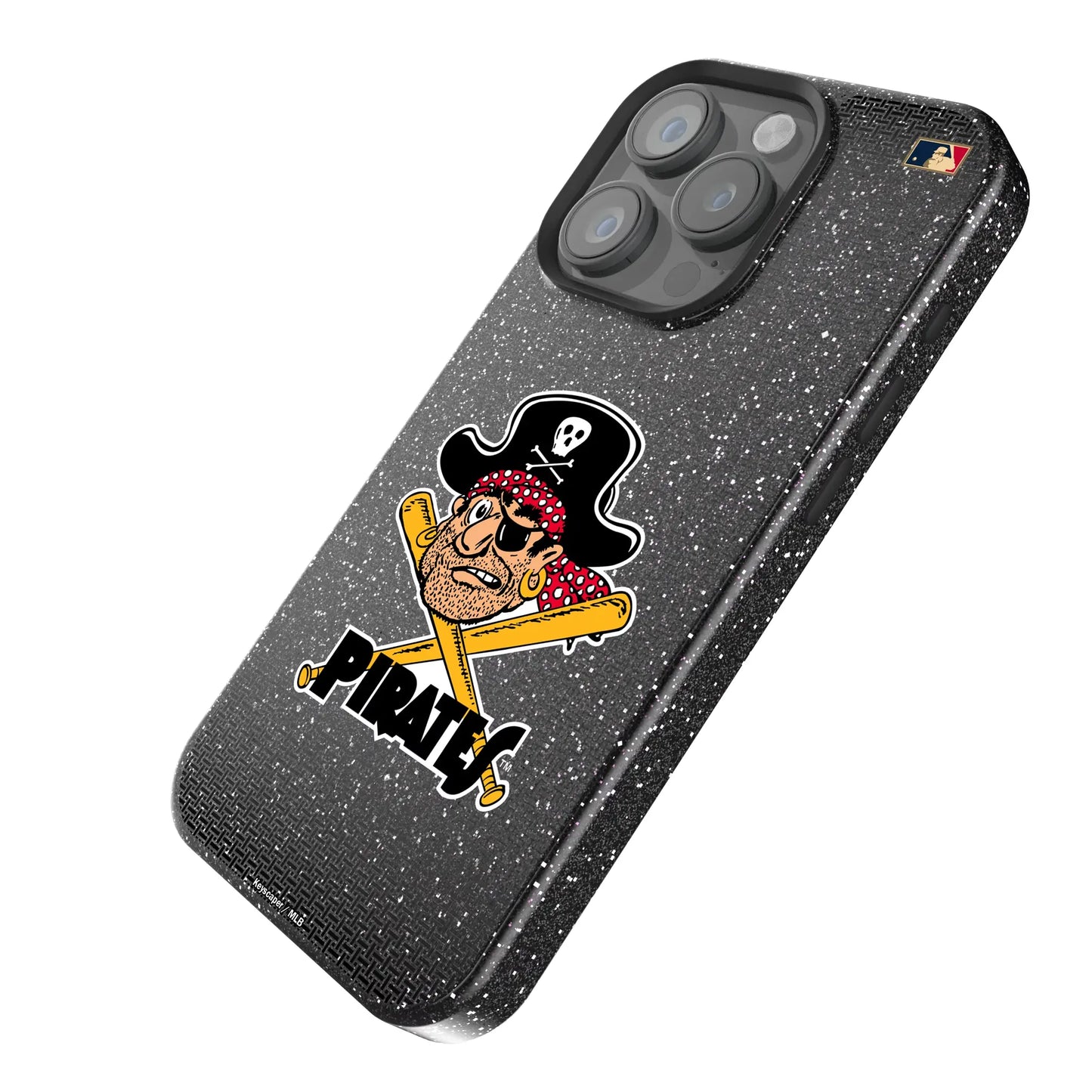 Pittsburgh Pirates 1958-1966 - Cooperstown Collection Linen Black Bling Phone Case for Apple iPhone