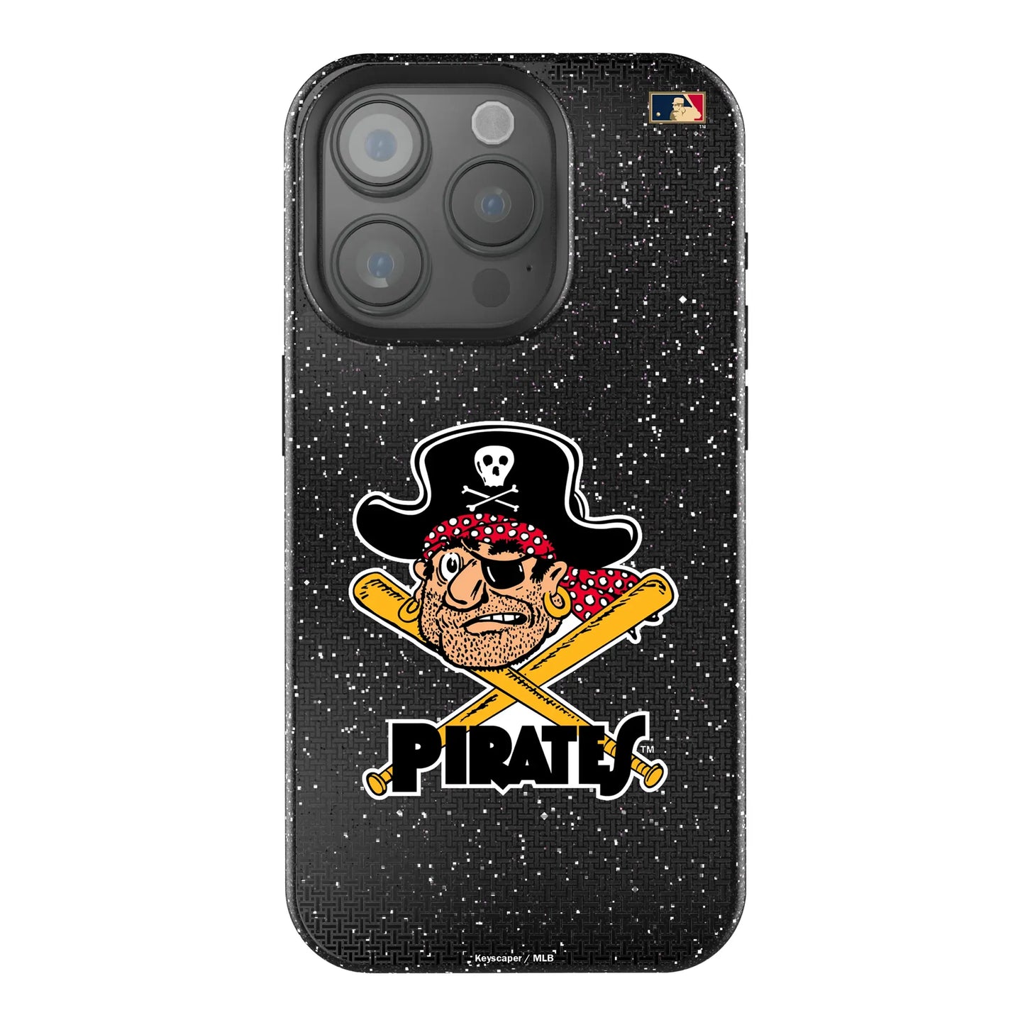 Pittsburgh Pirates 1958-1966 - Cooperstown Collection Linen Black Bling Phone Case for Apple iPhone