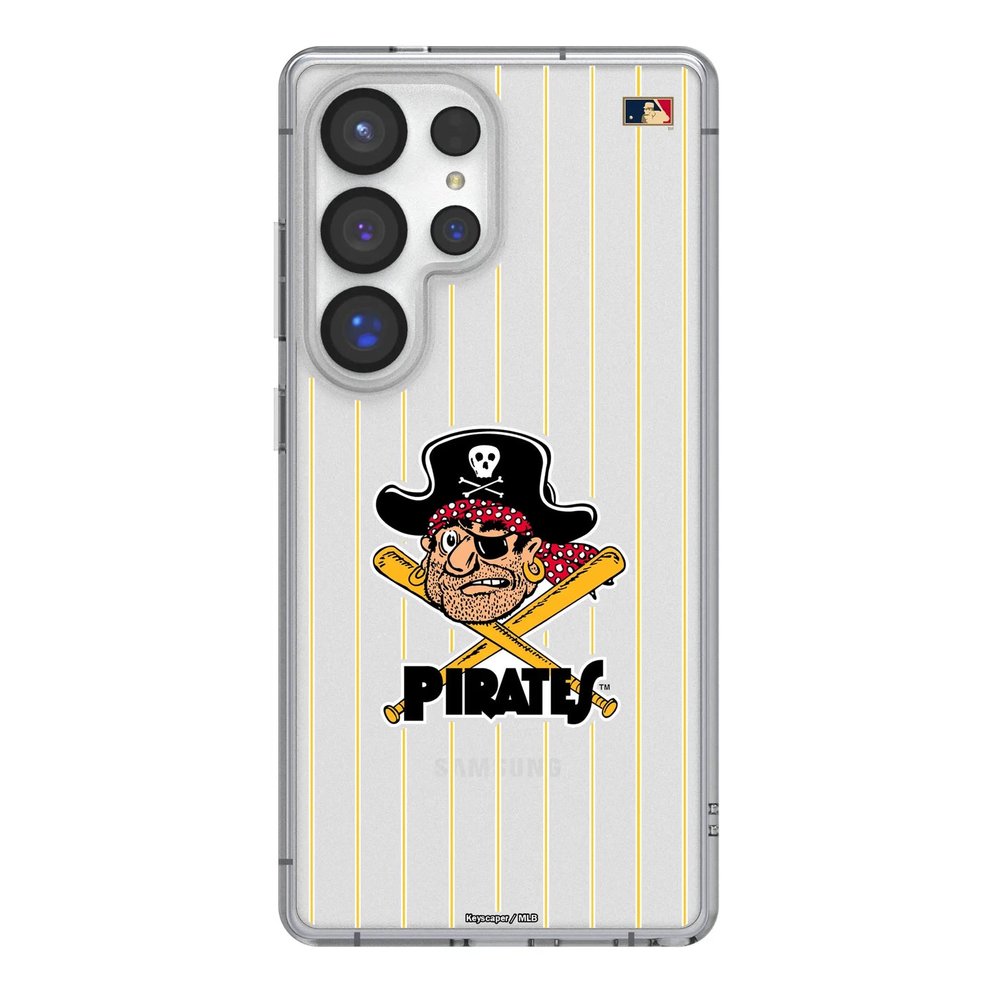 Pittsburgh Pirates 1958-1966 - Cooperstown Collection Pinstripe Clear Phone Case for Samsung Galaxy