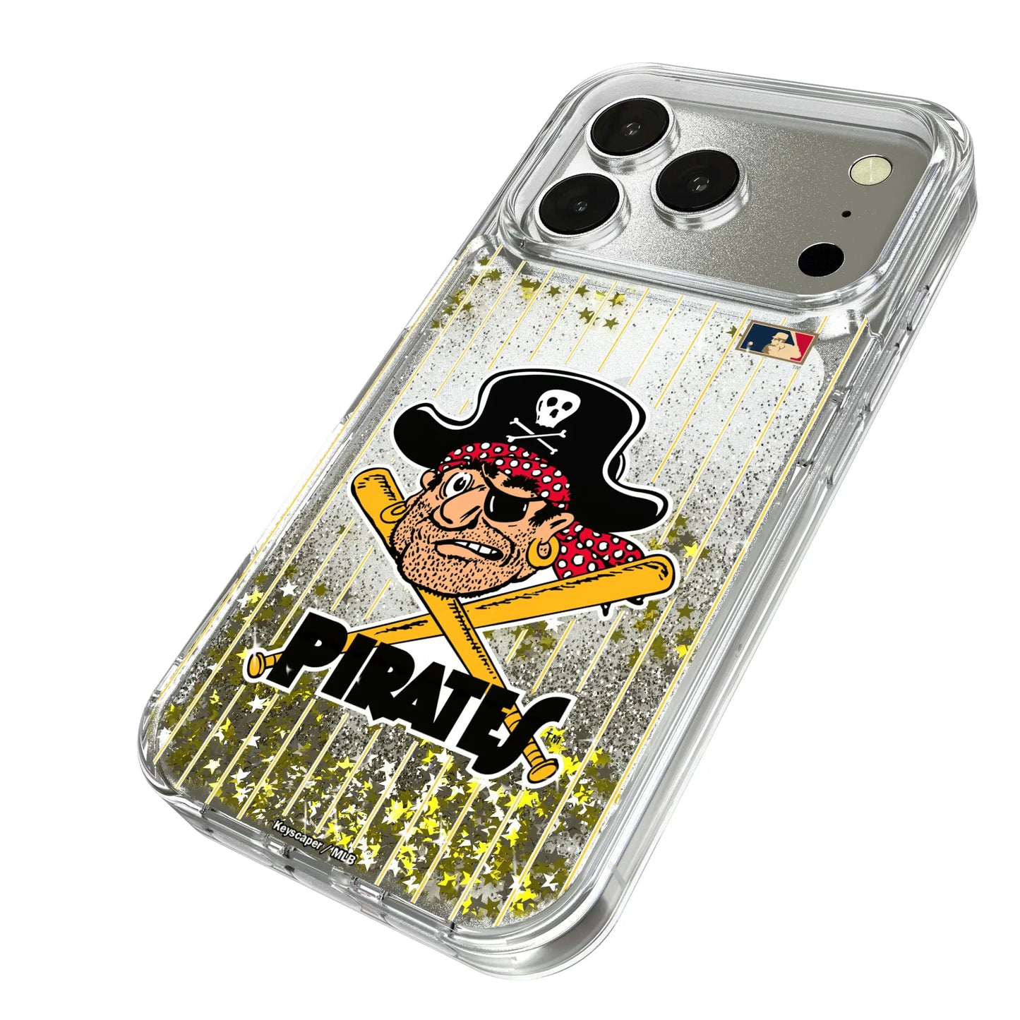 Pittsburgh Pirates 1958-1966 - Cooperstown Collection Pinstripe Glitter Phone Case for Apple iPhone