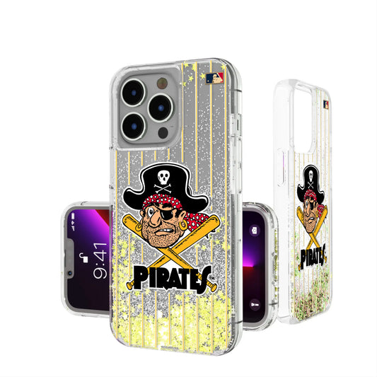 Pittsburgh Pirates 1958-1966 - Cooperstown Collection Pinstripe Glitter Phone Case for Apple iPhone