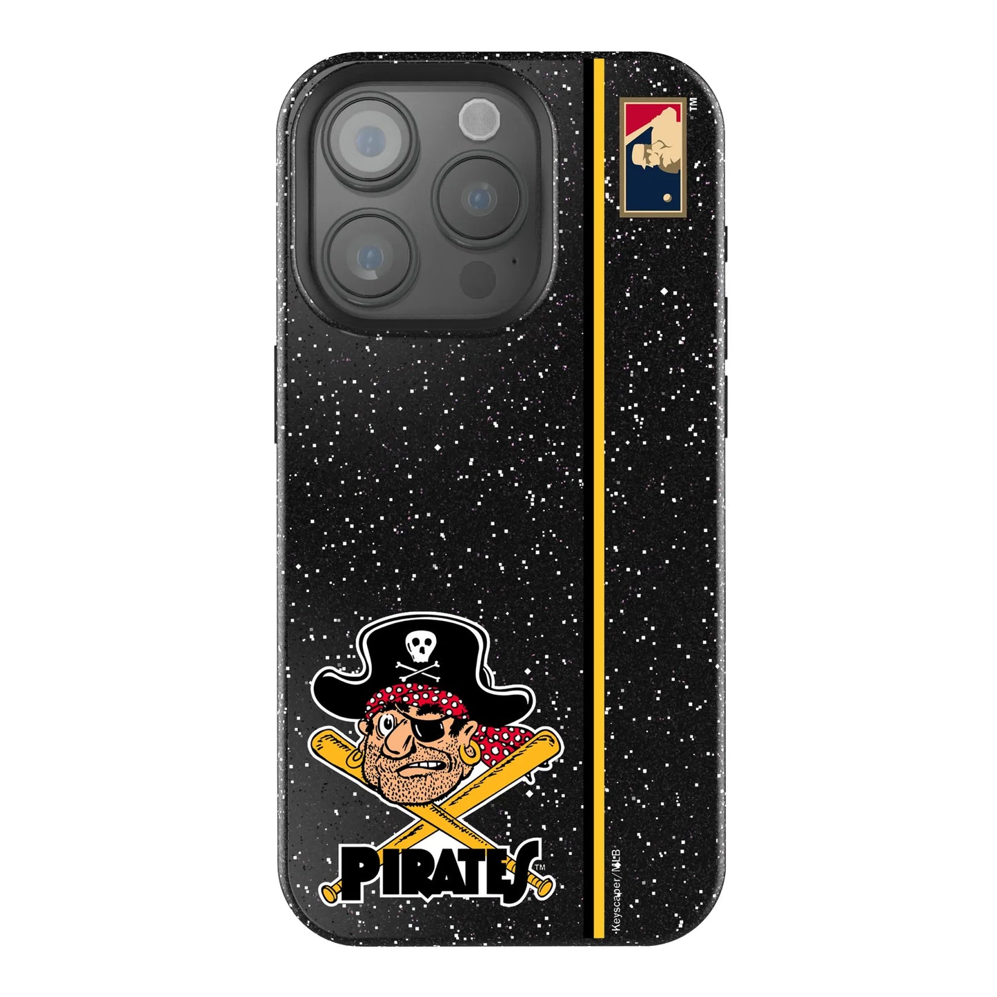 Pittsburgh Pirates 1958-1966 - Cooperstown Collection Sidebar Black Bling Phone Case for Apple iPhone