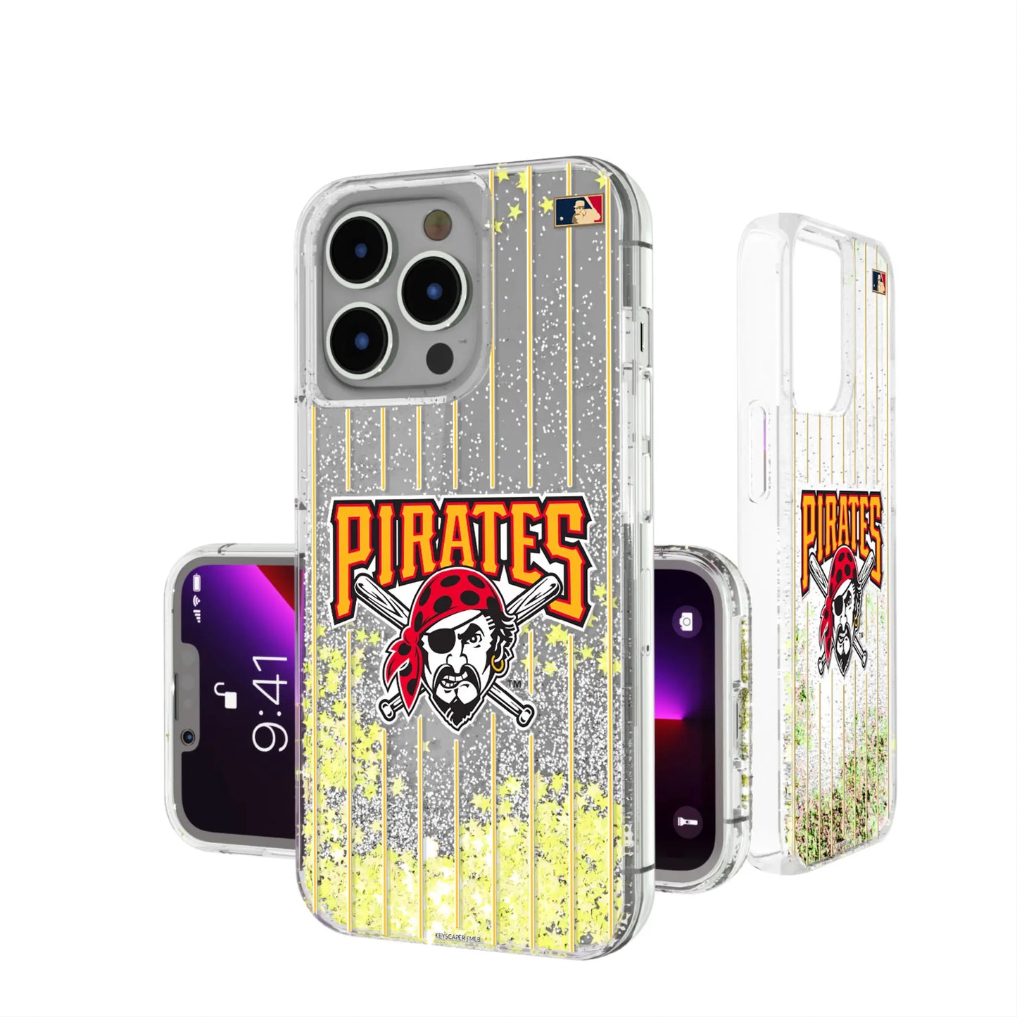 Pittsburgh Pirates 1997-2013 - Cooperstown Collection Pinstripe Glitter Phone Case for Apple iPhone