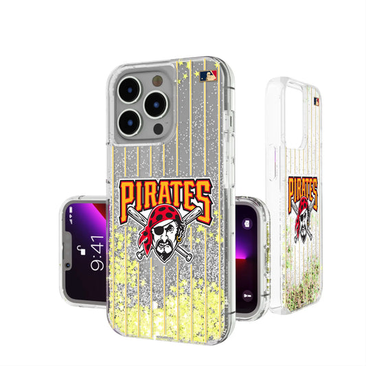 Pittsburgh Pirates 1997-2013 - Cooperstown Collection Pinstripe Glitter Phone Case for Apple iPhone
