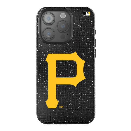 Pittsburgh Pirates Linen Black Bling Phone Case for Apple iPhone