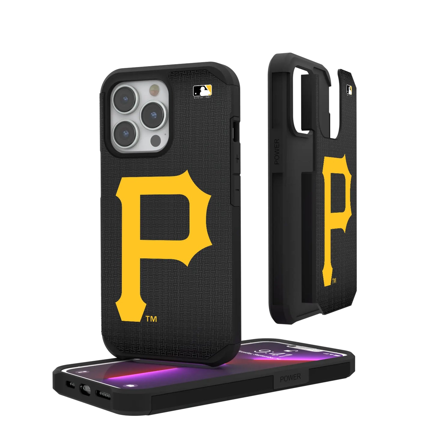 Pittsburgh Pirates Linen Rugged Phone Case for Apple iPhone