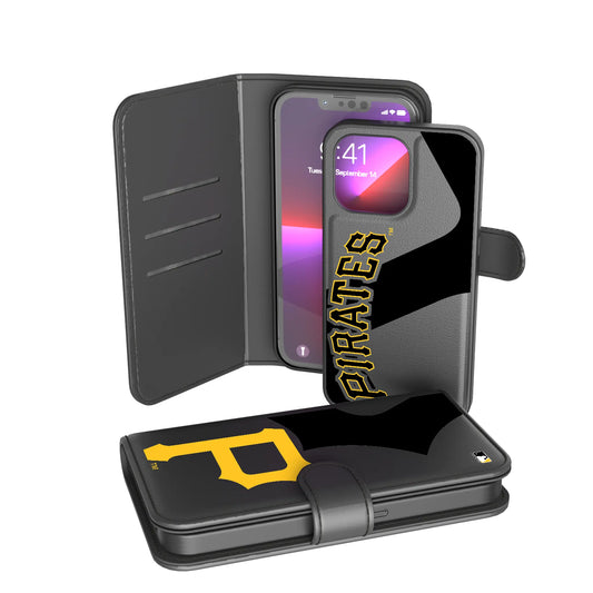 Pittsburgh Pirates Monocolor Tilt Wallet Phone Case for Apple iPhone