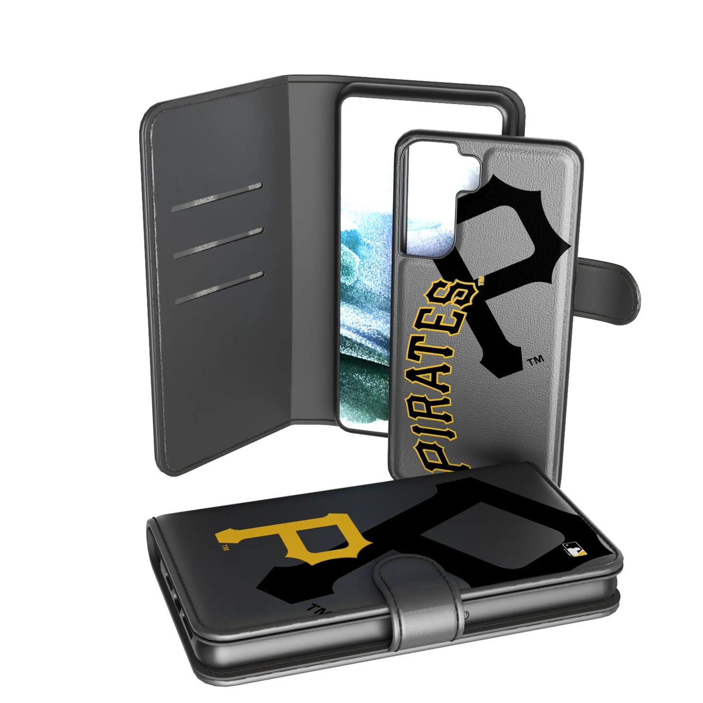 Pittsburgh Pirates Monocolor Tilt Wallet Phone Case for Apple iPhone