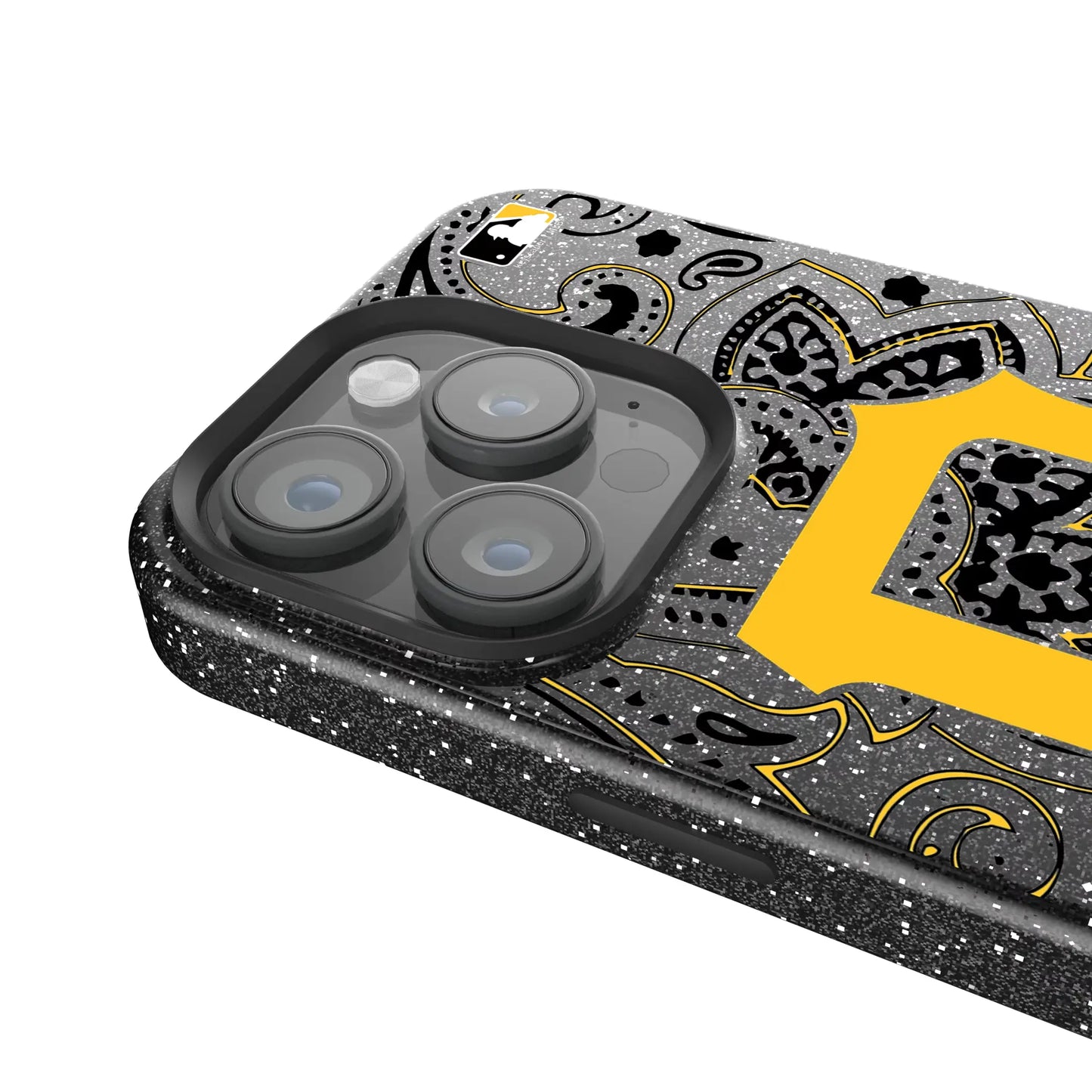 Pittsburgh Pirates Paisley Black Bling Phone Case for Apple iPhone