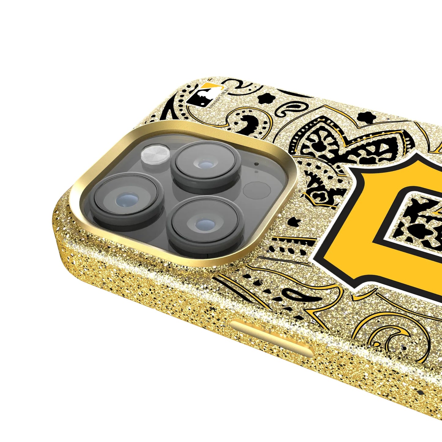 Pittsburgh Pirates Paisley Bling Phone Case for Apple iPhone