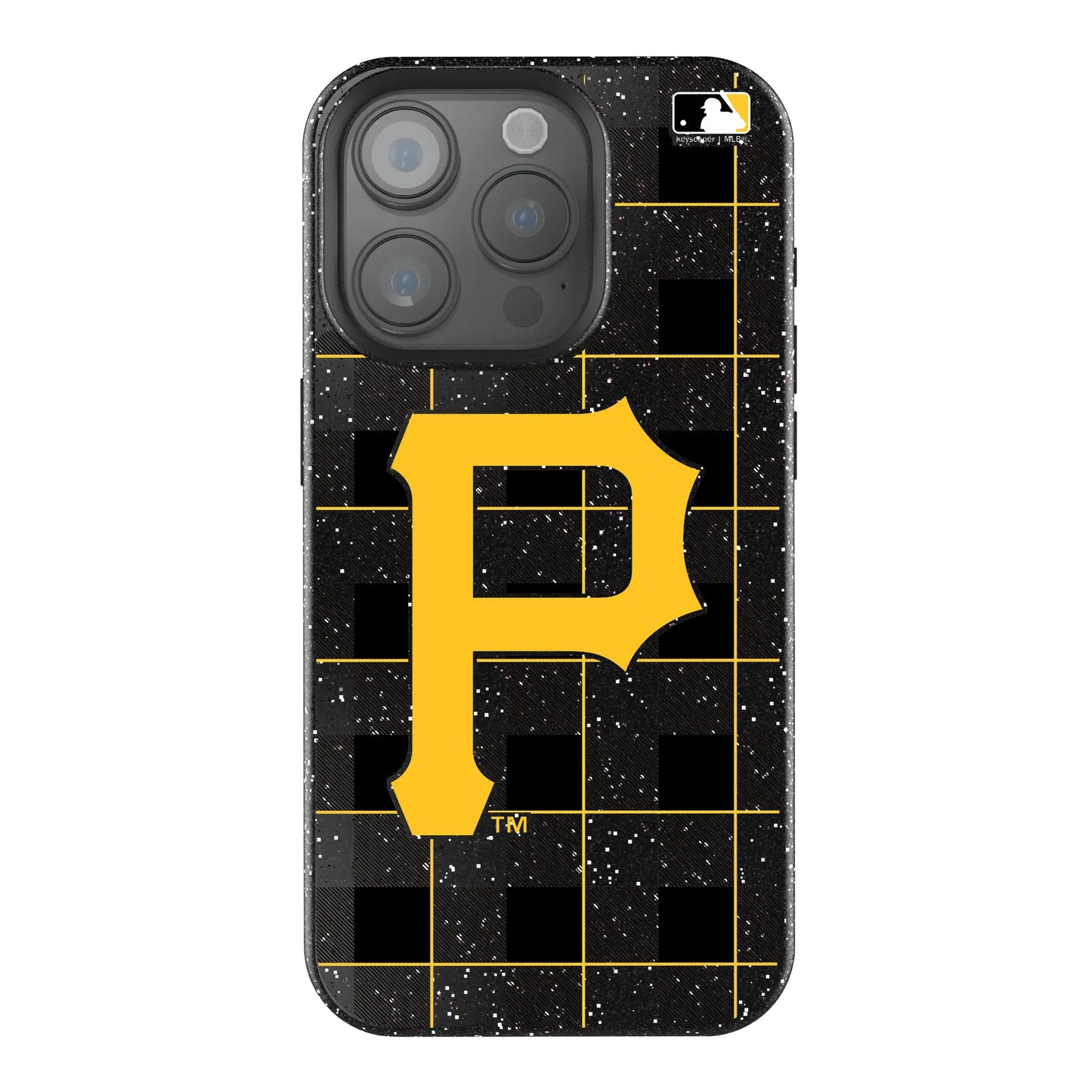 Pittsburgh Pirates Plaid Black Bling Phone Case for Apple iPhone