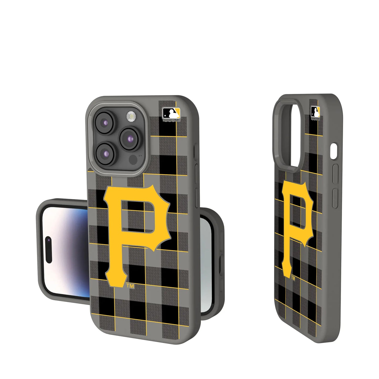 Pittsburgh Pirates Plaid Soft Touch Phone Case for Apple iPhone