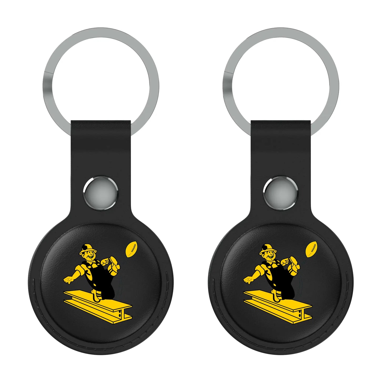 Pittsburgh Steelers 1961 Historic Collection Insignia Black Airtag Holder 2-Pack