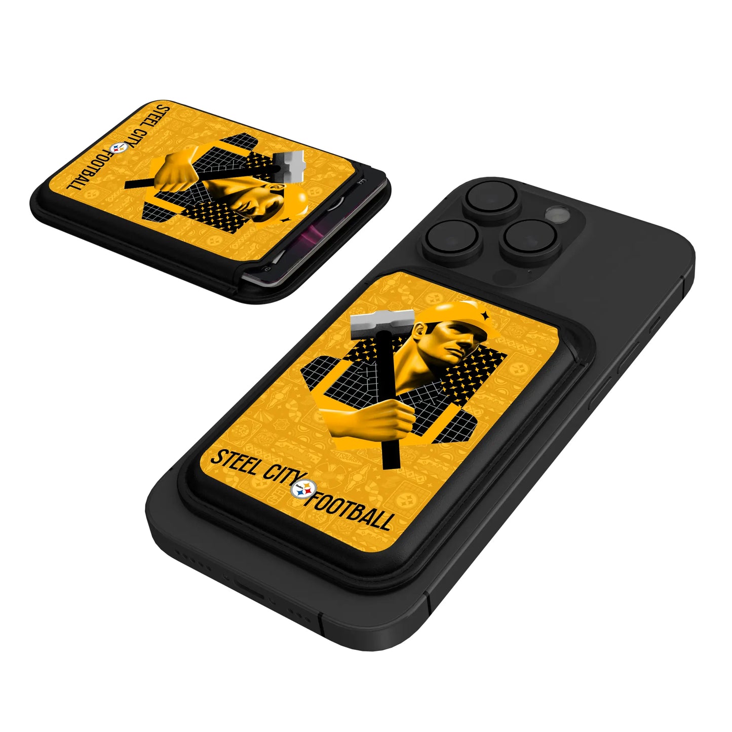 Pittsburgh Steelers Deco Black Magnetic Credit Card Wallet