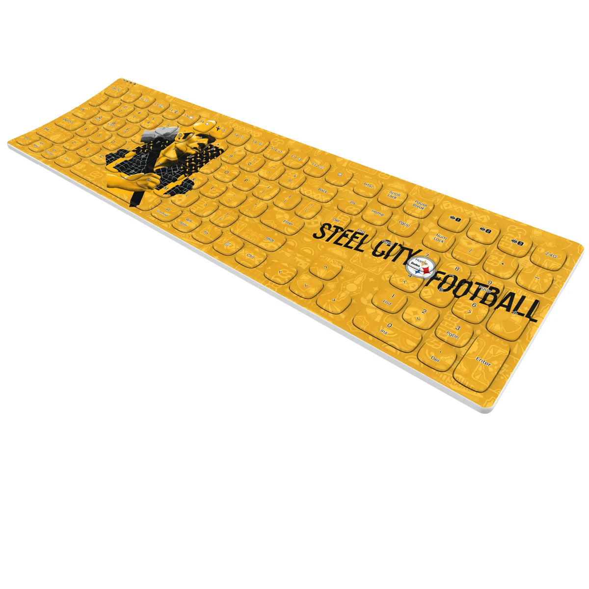 Pittsburgh Steelers Deco Curved Wireless Keyboard