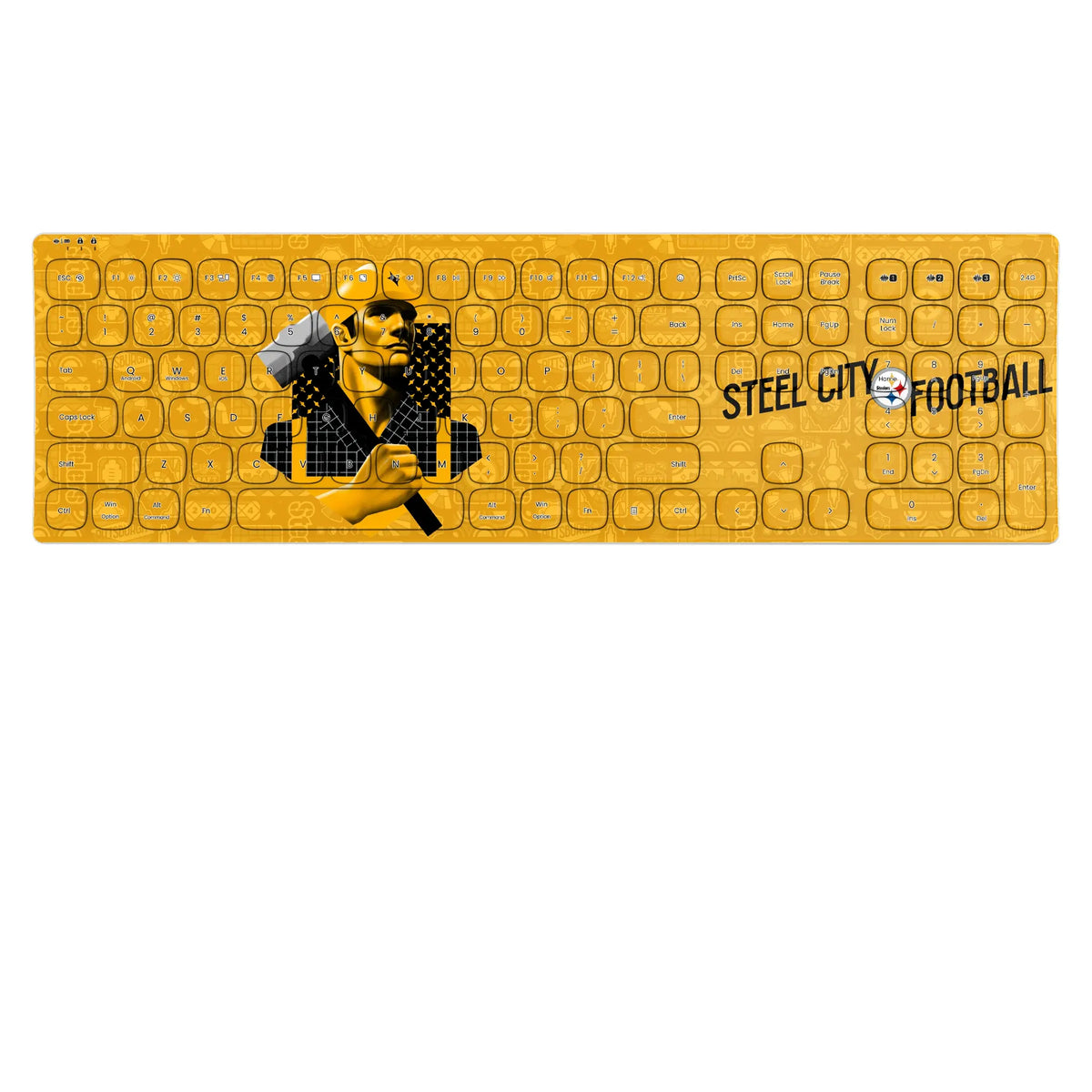Pittsburgh Steelers Deco Curved Wireless Keyboard