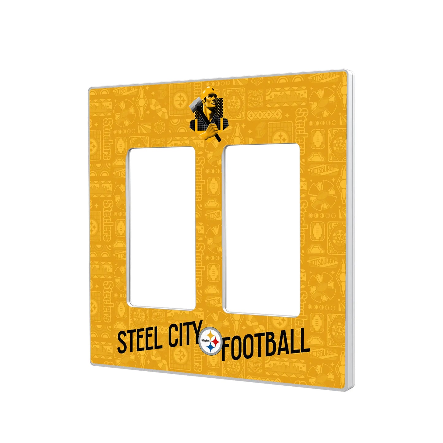 Pittsburgh Steelers Deco Hidden-Screw Light Switch Plate