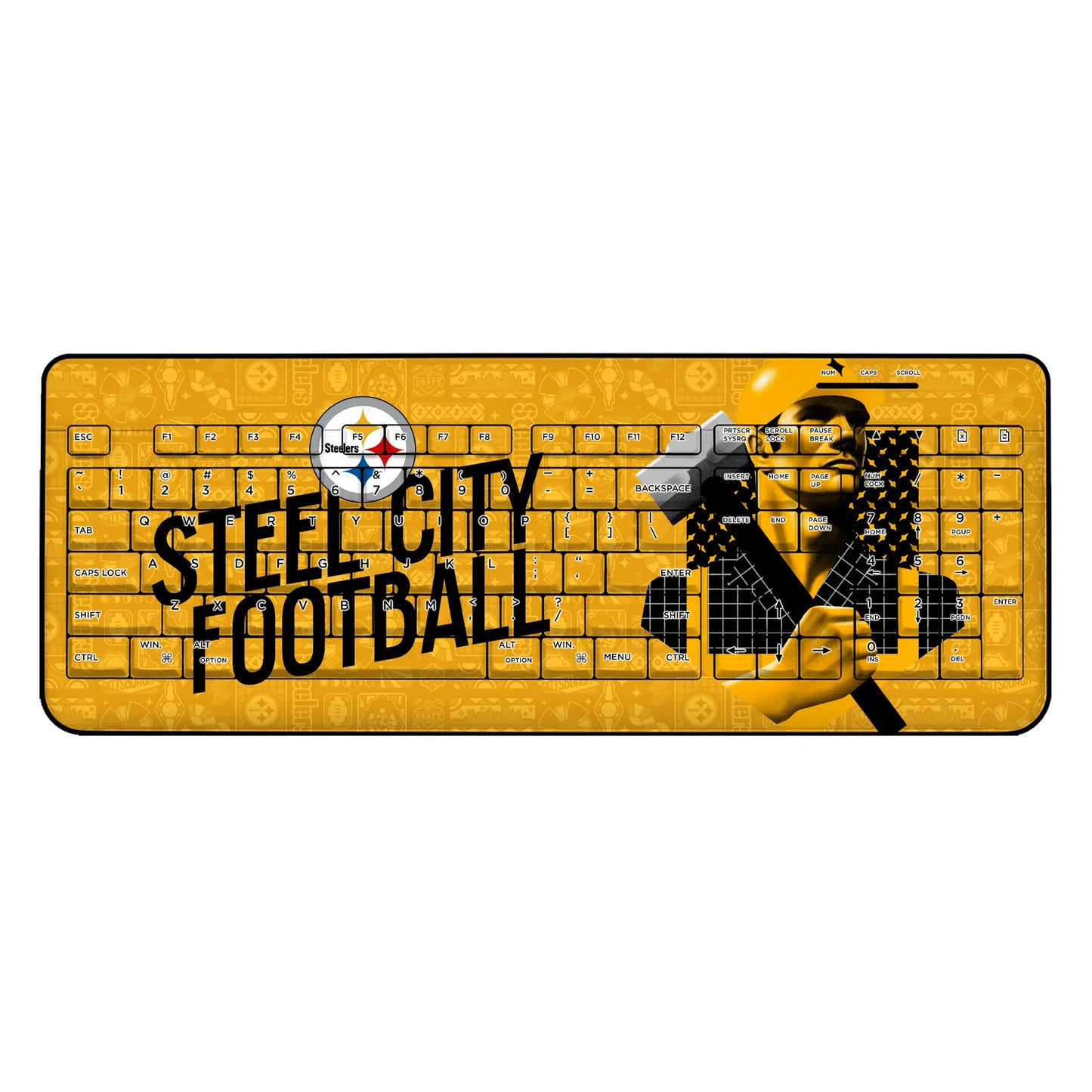 Pittsburgh Steelers Deco Wireless USB Keyboard