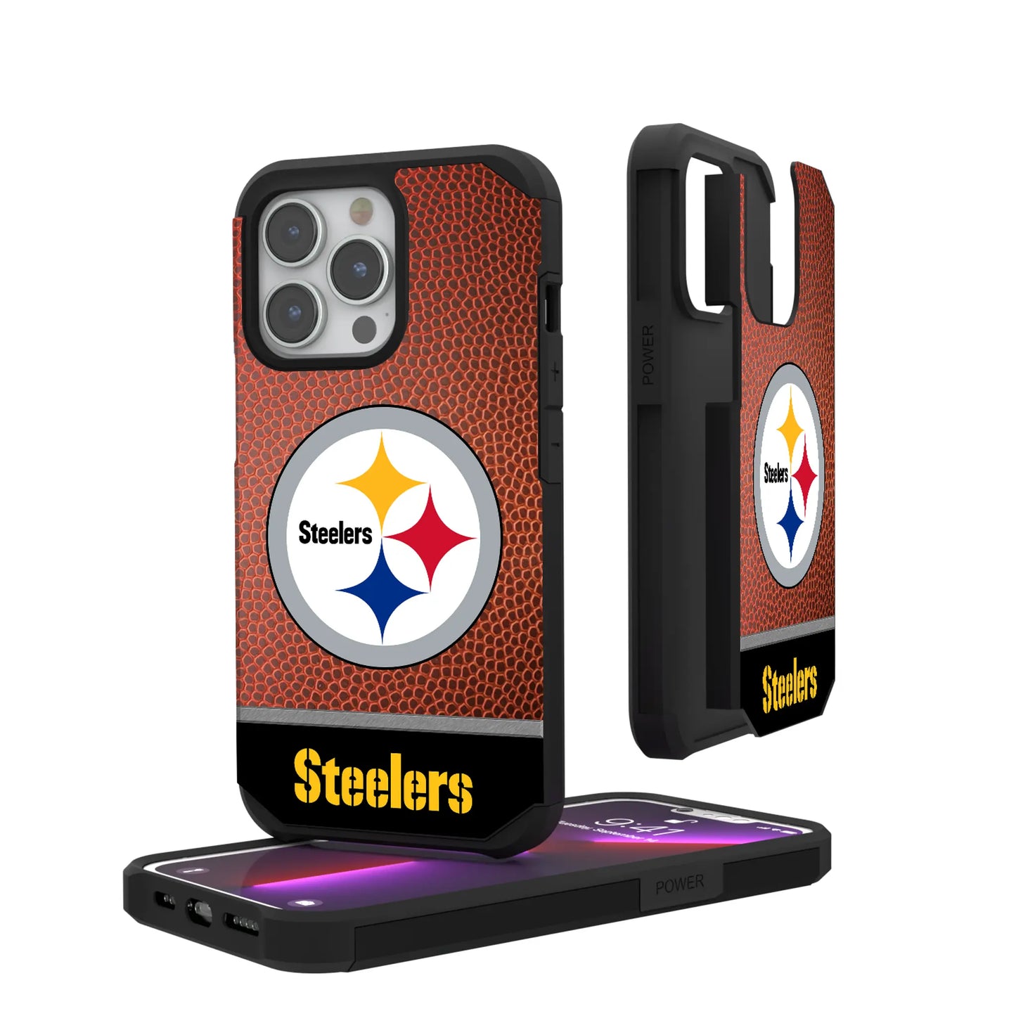 Pittsburgh Steelers Football Wordmark Rugged Phone Case for Apple iPhone