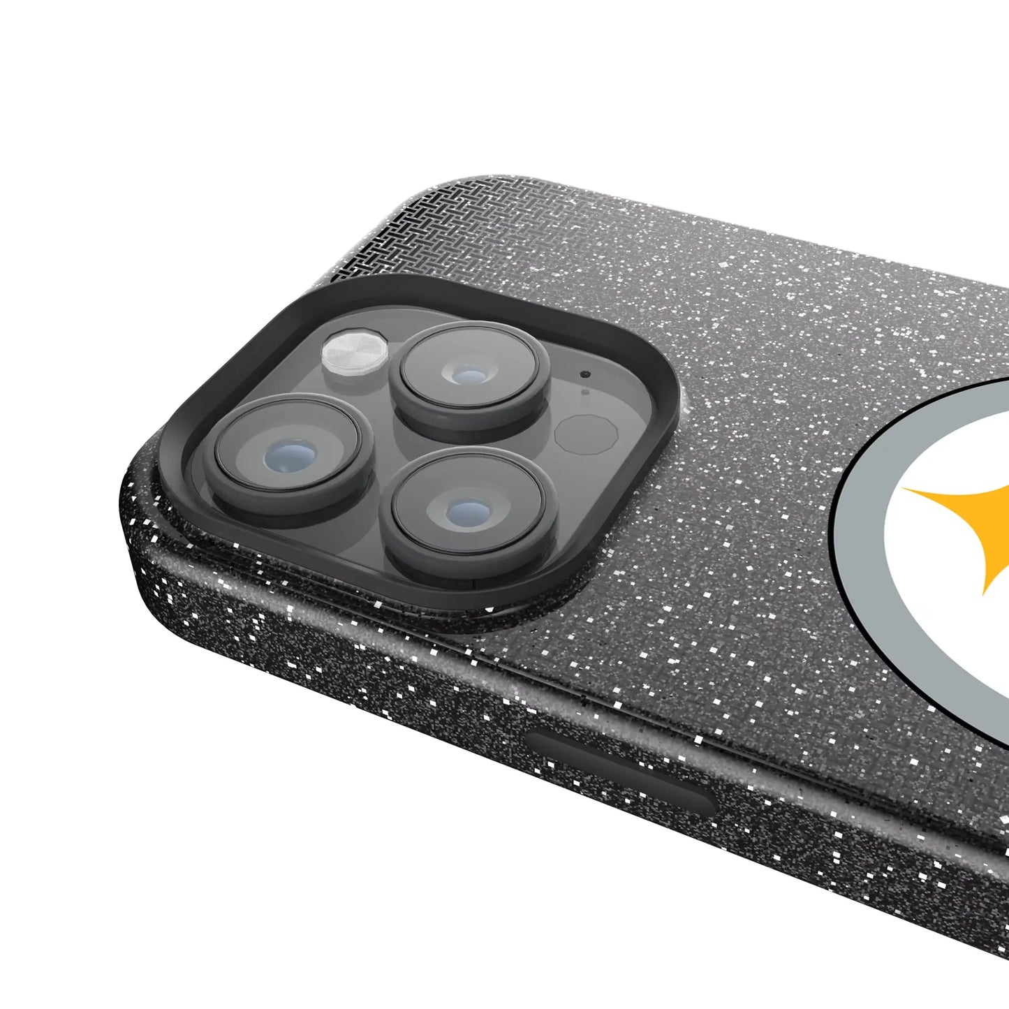 Pittsburgh Steelers Linen Black Bling Phone Case for Apple iPhone