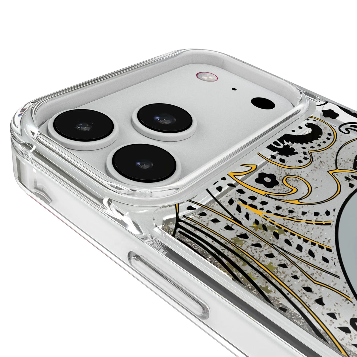 Pittsburgh Steelers Paisley Glitter Phone Case for Apple iPhone