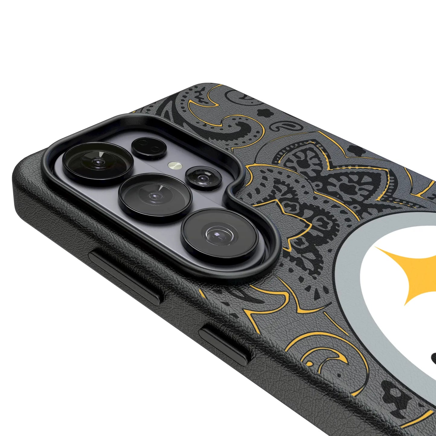 Pittsburgh Steelers Paisley MagSafe Compatible Phone Case for Samsung Galaxy