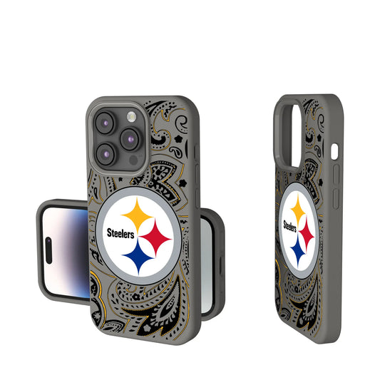 Pittsburgh Steelers Paisley Soft Touch Phone Case for Apple iPhone