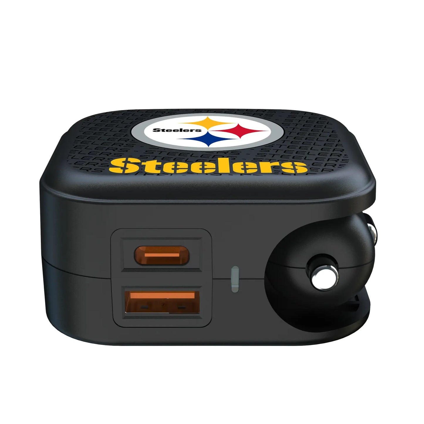 Pittsburgh Steelers Text Backdrop 2 in 1 USB A/C Charger