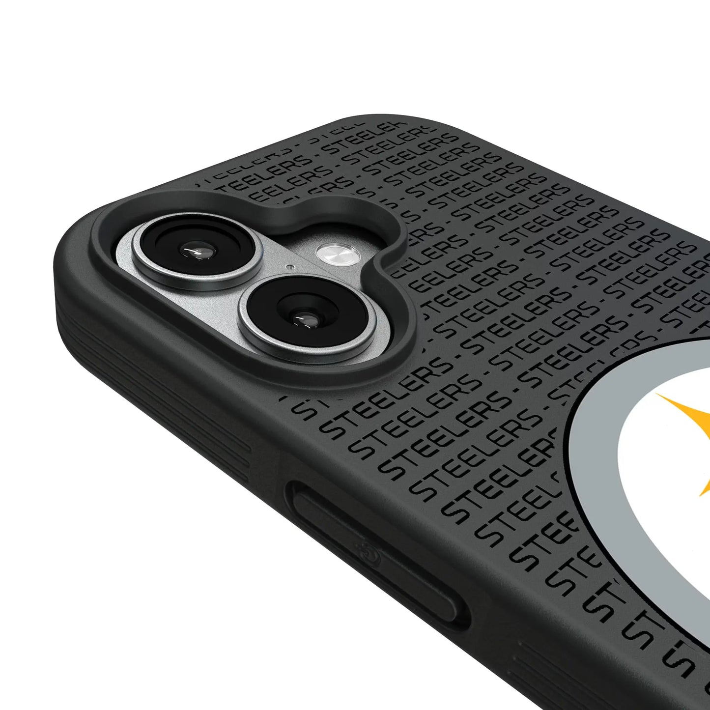 Pittsburgh Steelers Text Backdrop Bump Phone Case for Apple iPhone