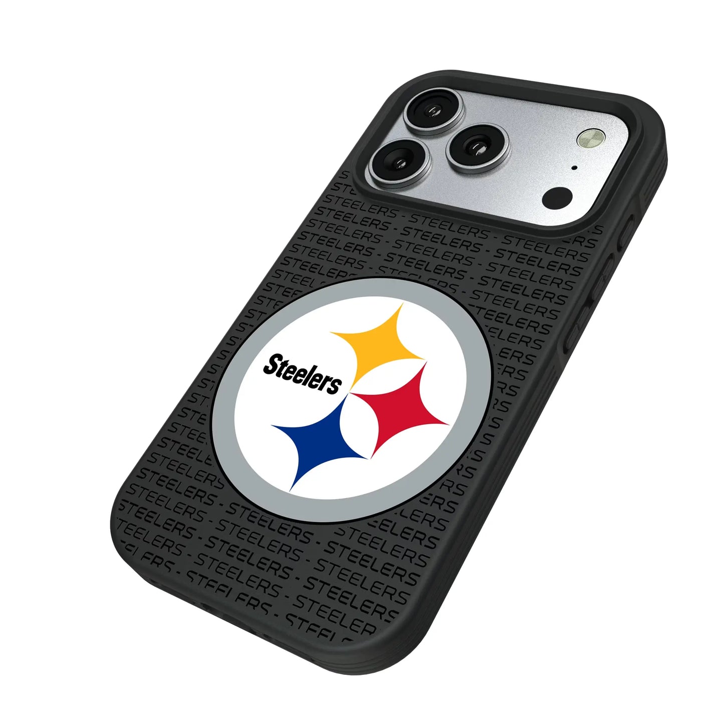 Pittsburgh Steelers Text Backdrop Bump Phone Case for Apple iPhone