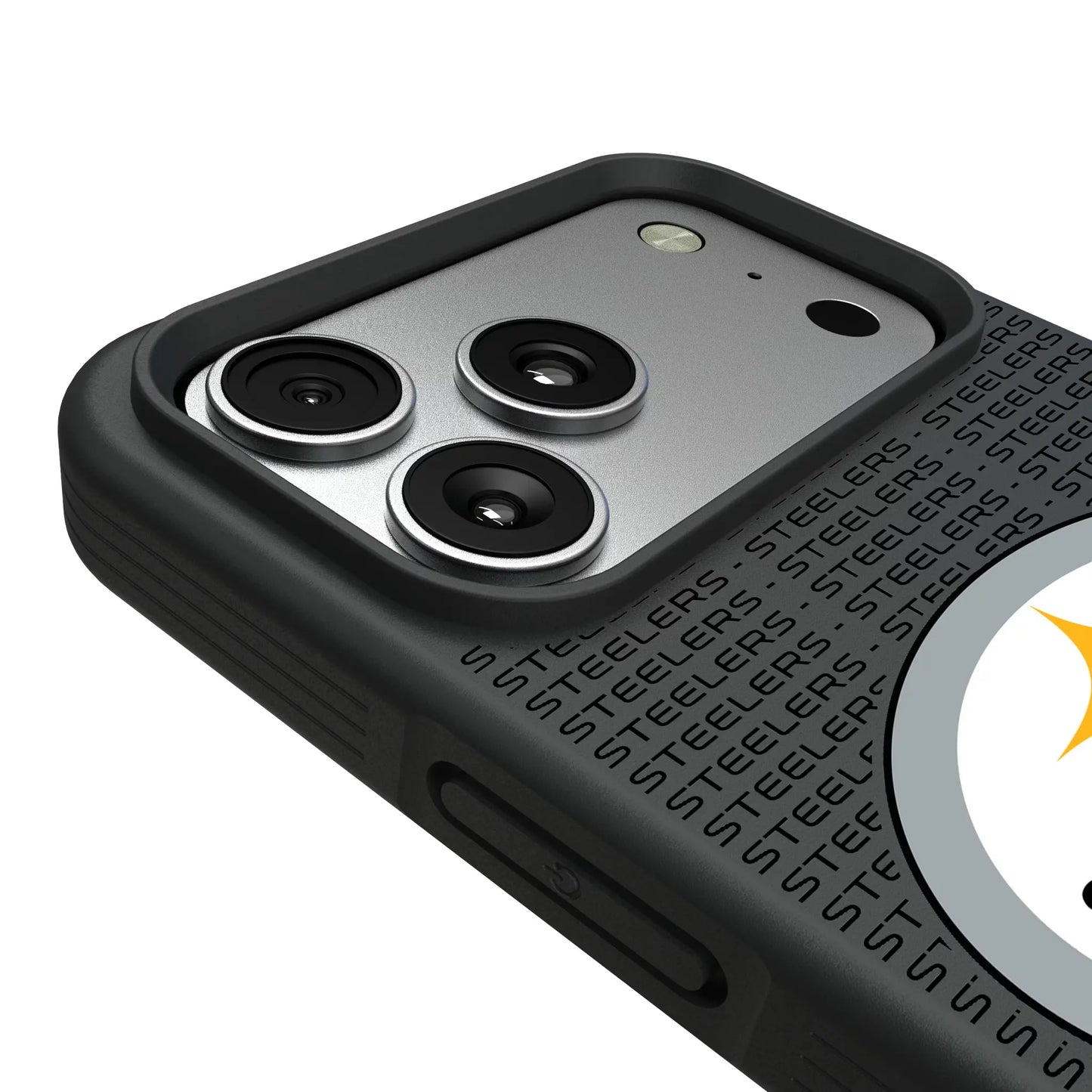 Pittsburgh Steelers Text Backdrop Bump Phone Case for Apple iPhone