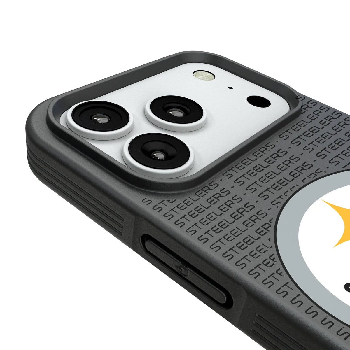 Pittsburgh Steelers Text Backdrop Bump Phone Case for Apple iPhone