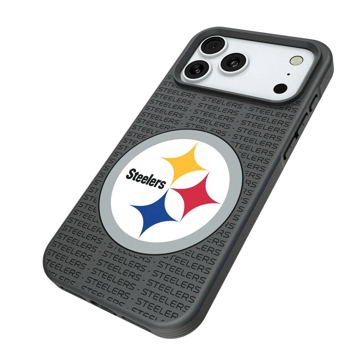 Pittsburgh Steelers Text Backdrop Bump Phone Case for Apple iPhone