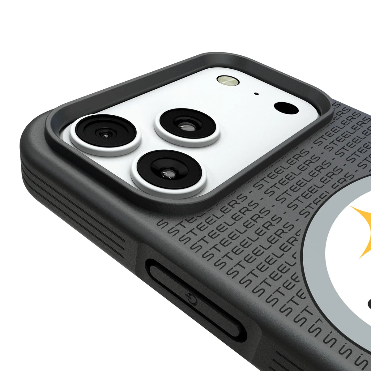 Pittsburgh Steelers Text Backdrop Bump Phone Case for Apple iPhone