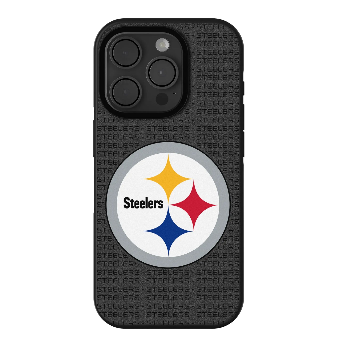 Pittsburgh Steelers Text Backdrop Bump Phone Case for Apple iPhone
