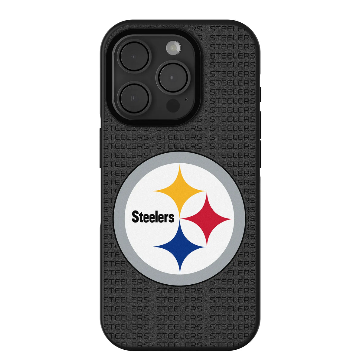 Pittsburgh Steelers Text Backdrop Bump Phone Case for Apple iPhone