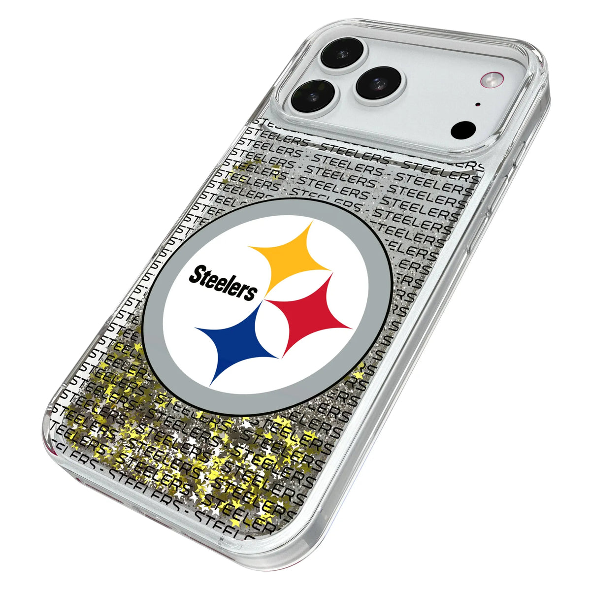 Pittsburgh Steelers Text Backdrop Glitter Phone Case for Apple iPhone