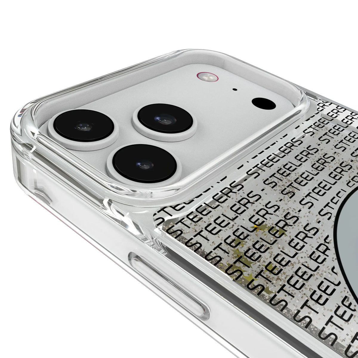 Pittsburgh Steelers Text Backdrop Glitter Phone Case for Apple iPhone