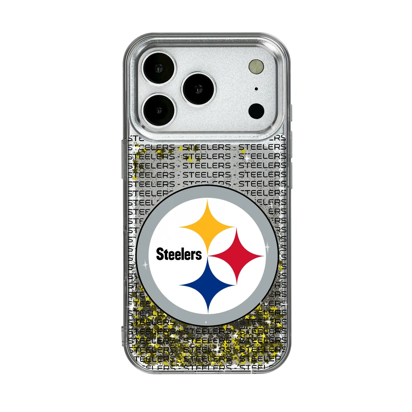 Pittsburgh Steelers Text Backdrop Glitter Phone Case for Apple iPhone