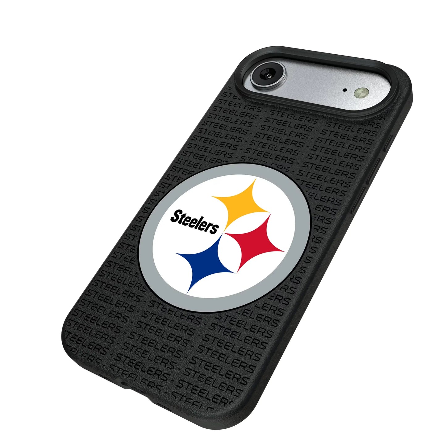 Pittsburgh Steelers Text Backdrop MagSafe Compatible Phone Case for Apple iPhone