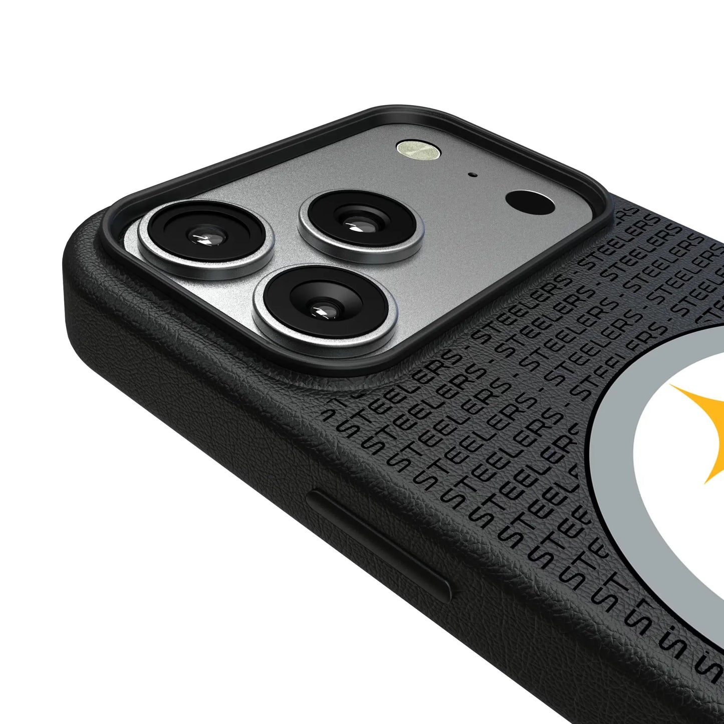 Pittsburgh Steelers Text Backdrop MagSafe Compatible Phone Case for Apple iPhone