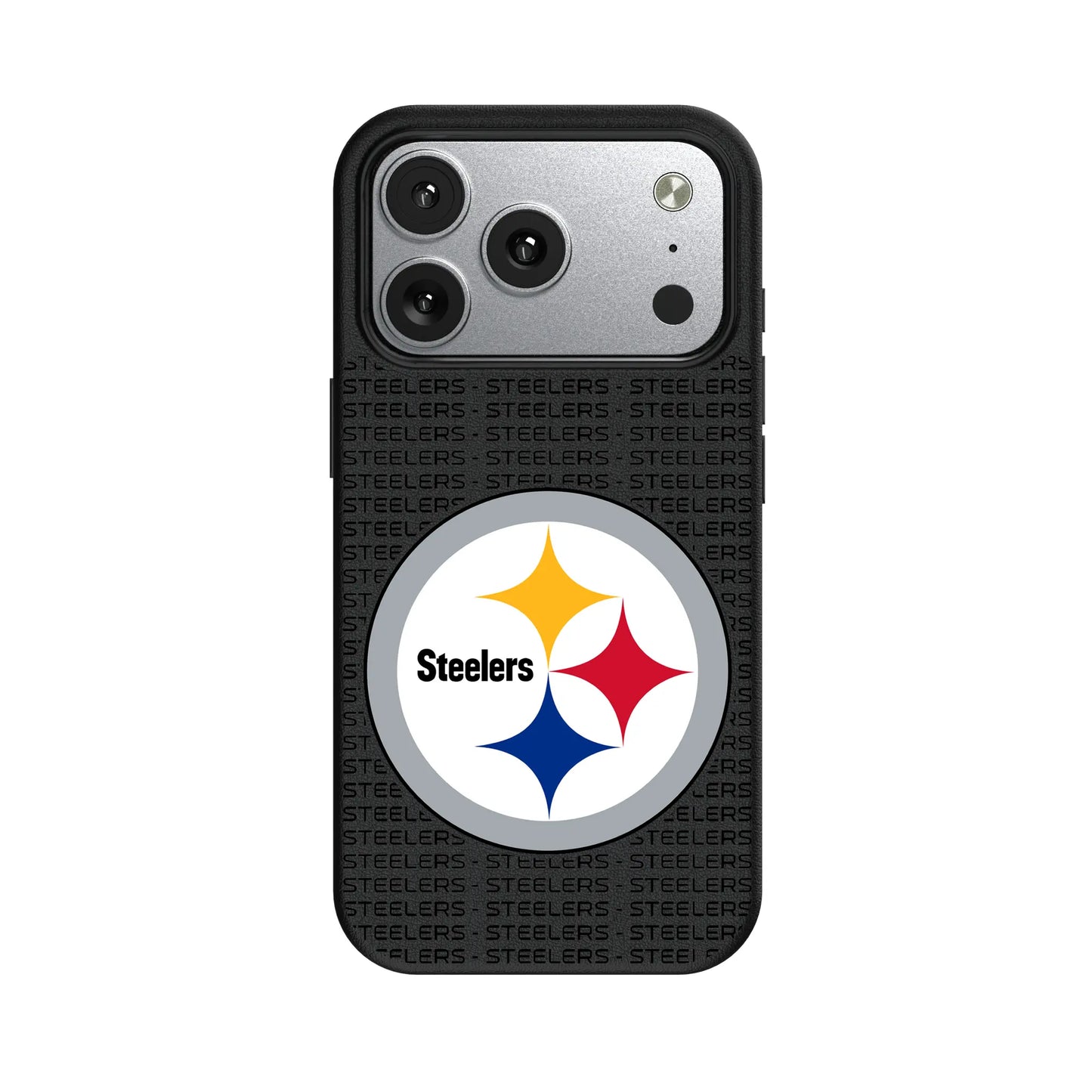 Pittsburgh Steelers Text Backdrop MagSafe Compatible Phone Case for Apple iPhone